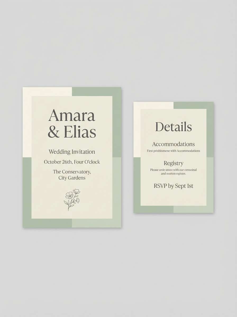 wedding stationery set