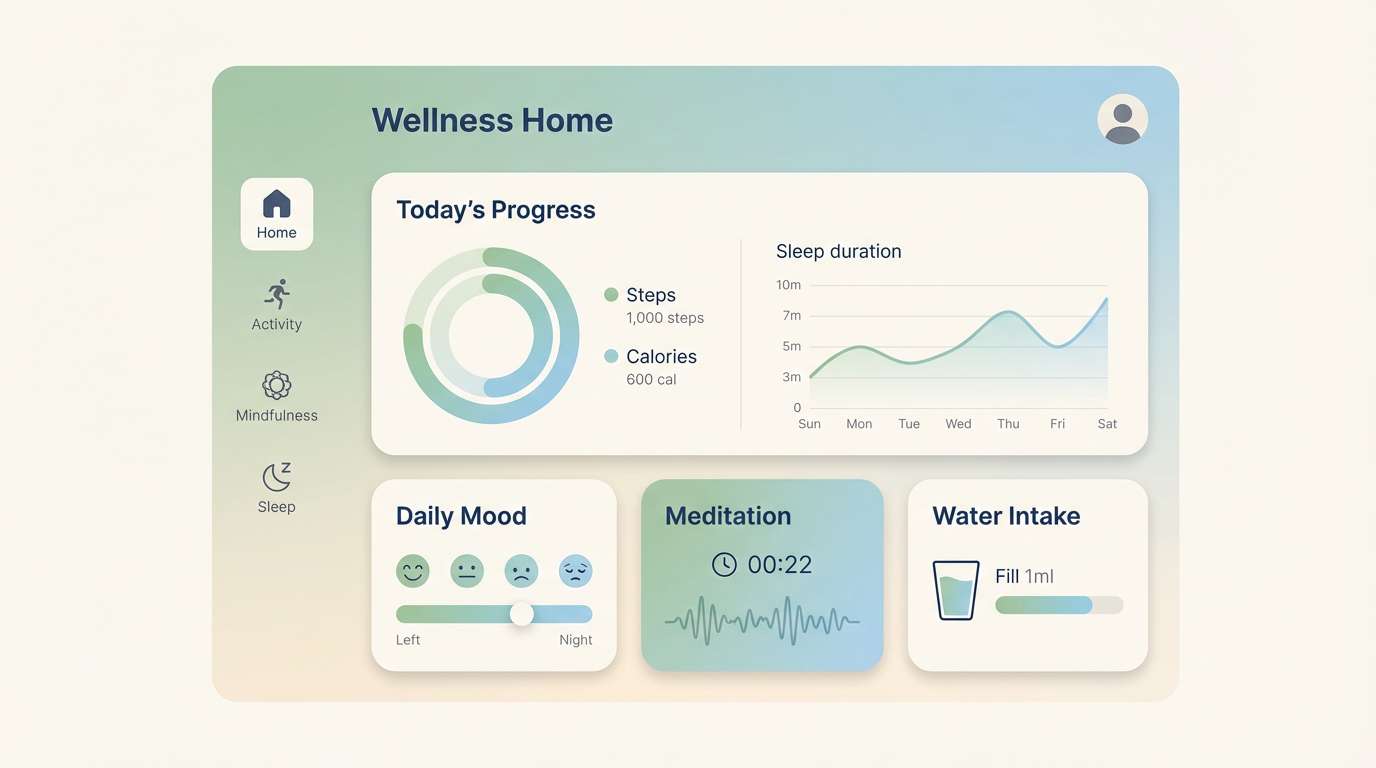 wellness app dashboard