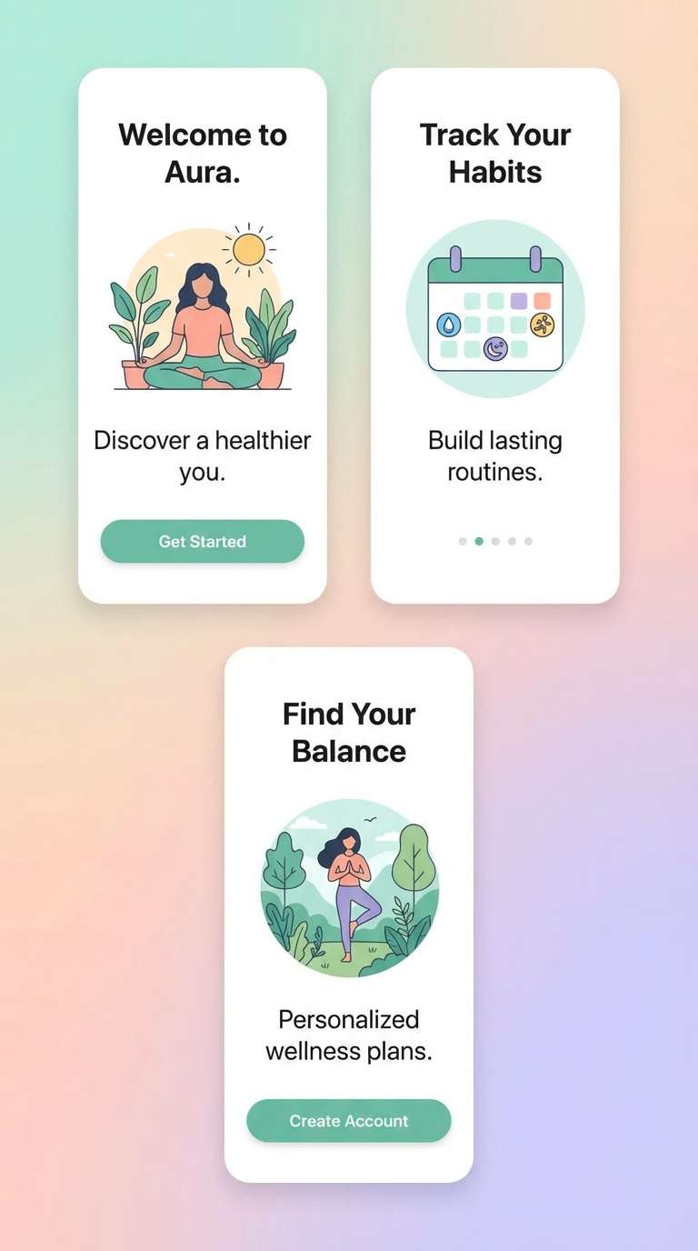 wellness app onboarding