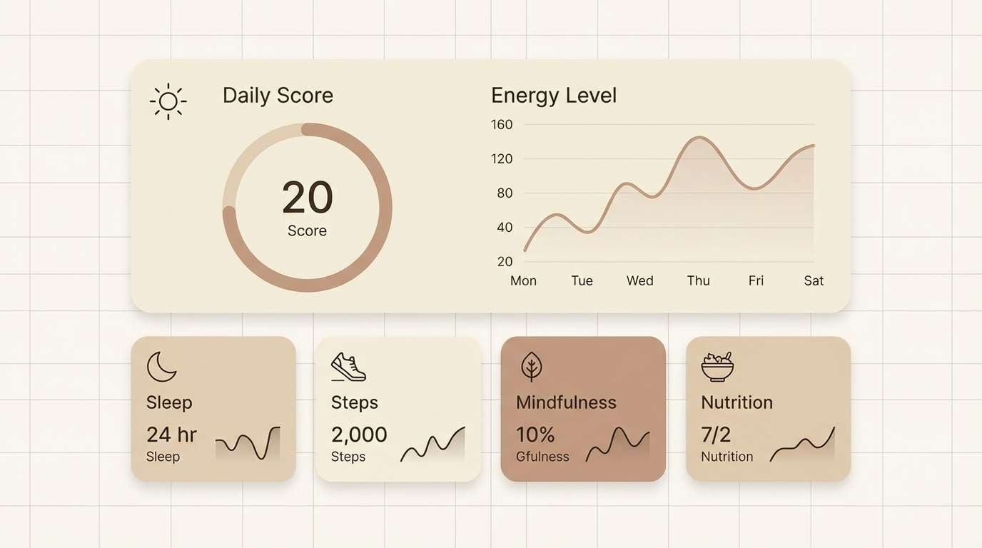 wellness app ui neutral