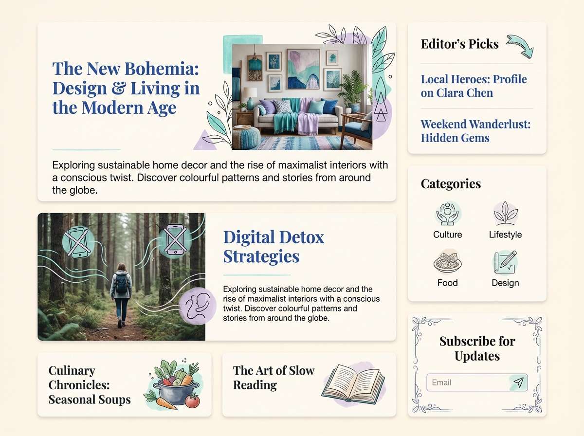 wellness blog layout