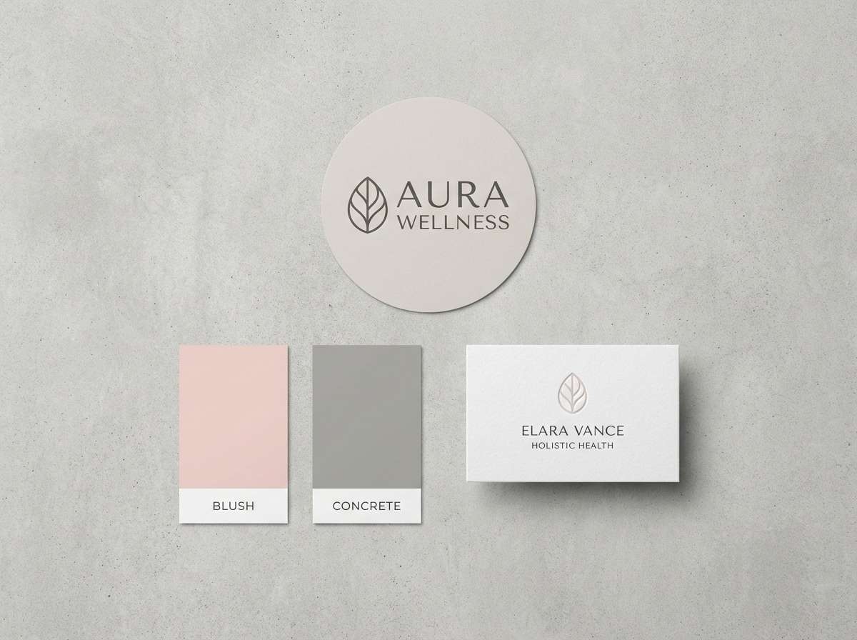 wellness brand identity board