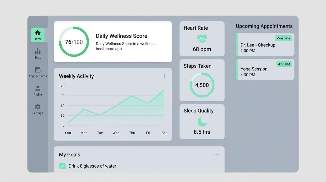 wellness dashboard ui