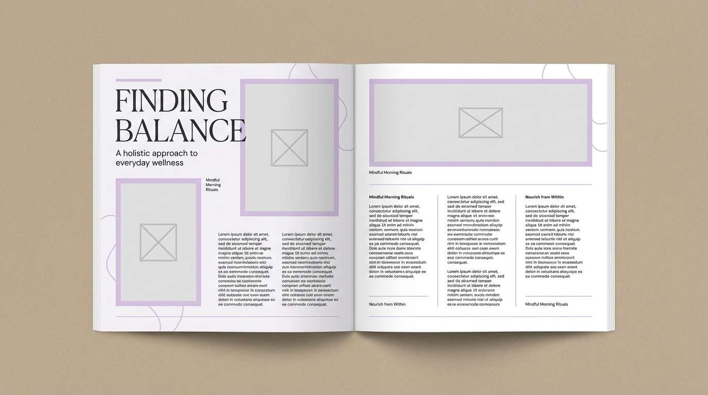 wellness editorial layout