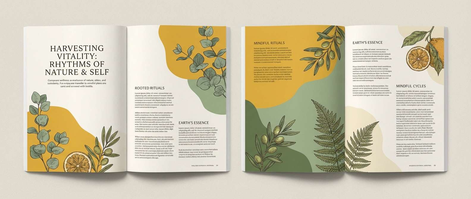 wellness editorial spread