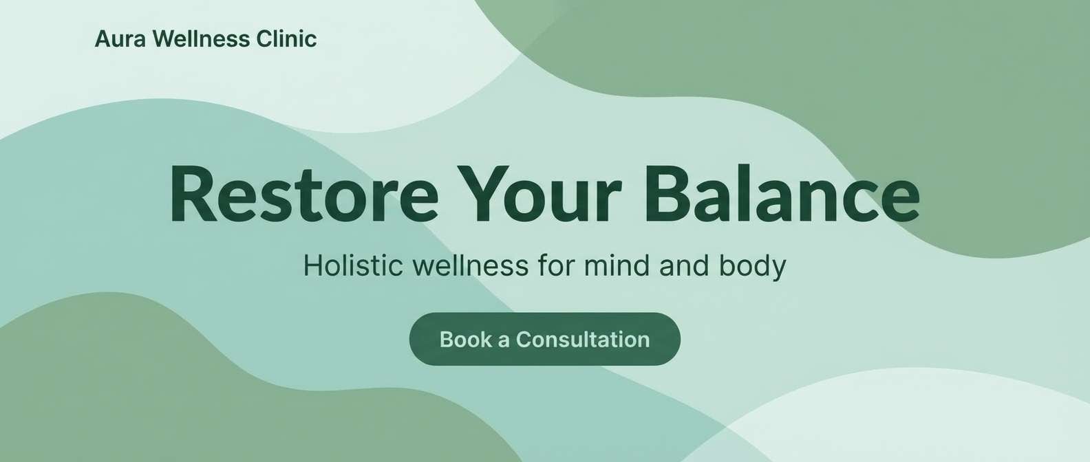 wellness clinic homepage hero