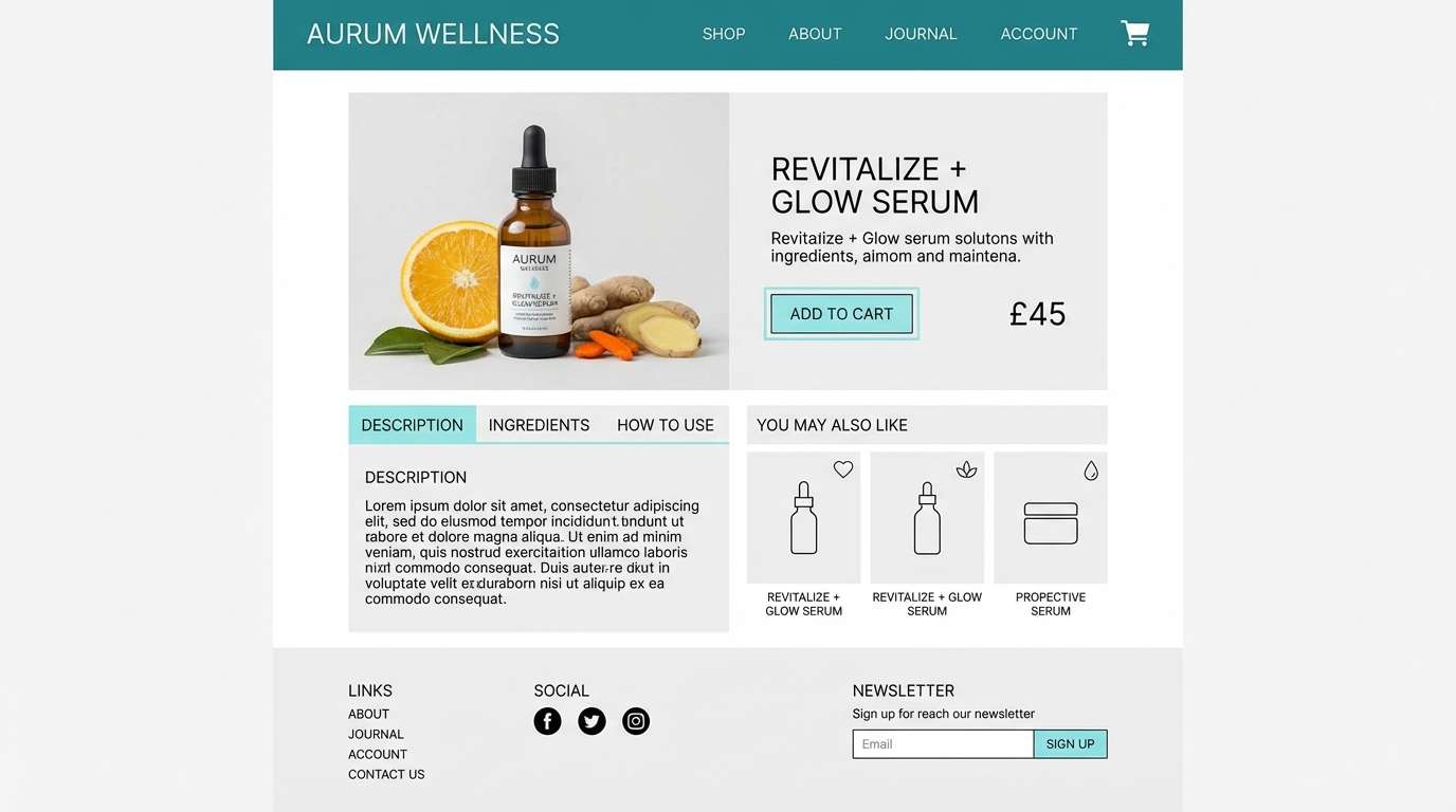 wellness product page ui