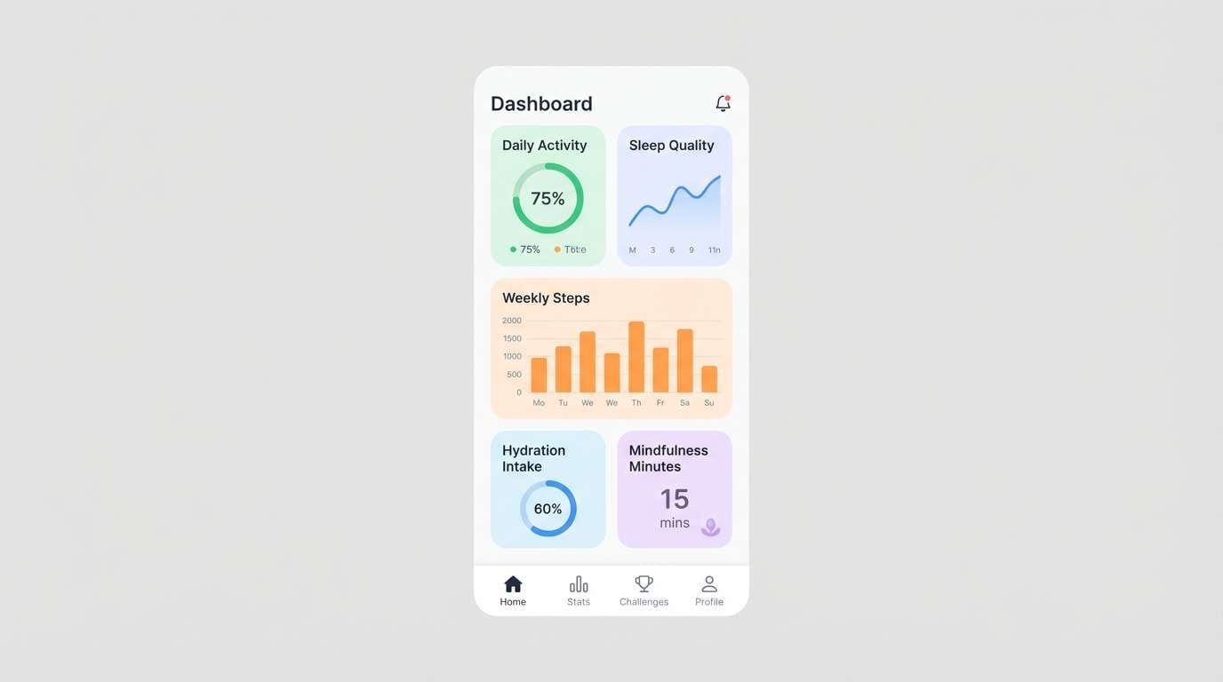 wellness ui mockup