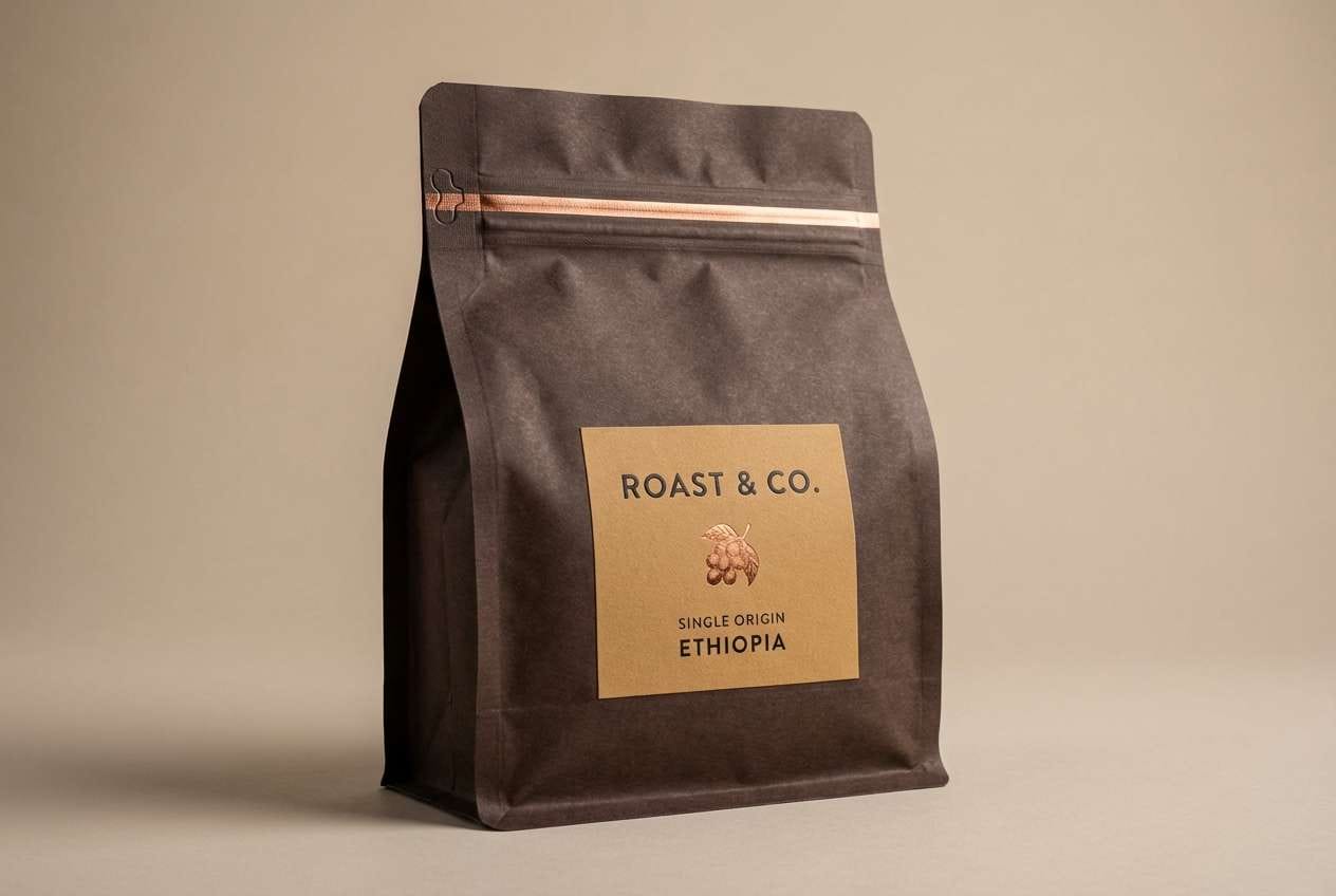 coffee bag packaging mockup