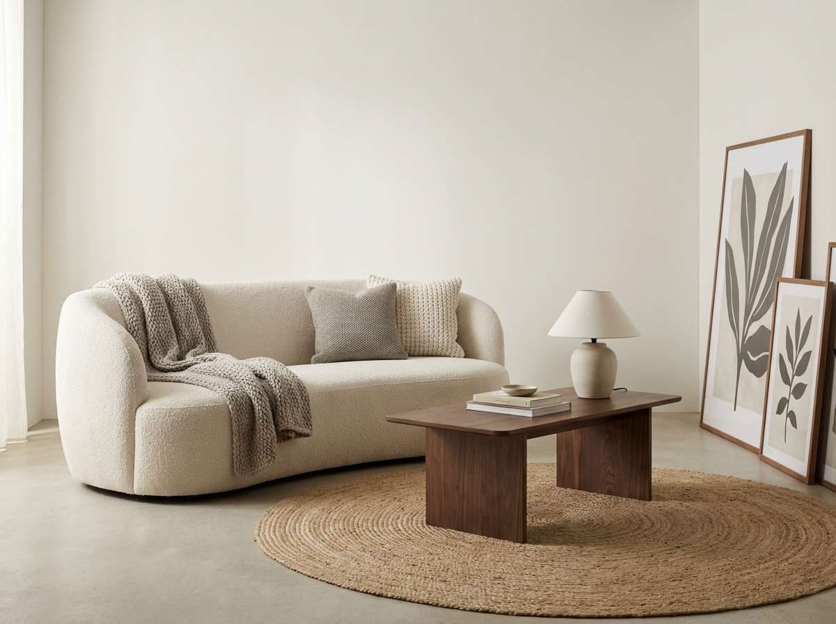 nordic living room vignette