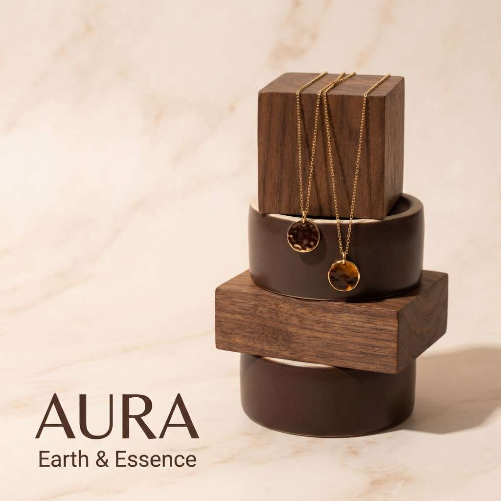 jewelry ad studio shot