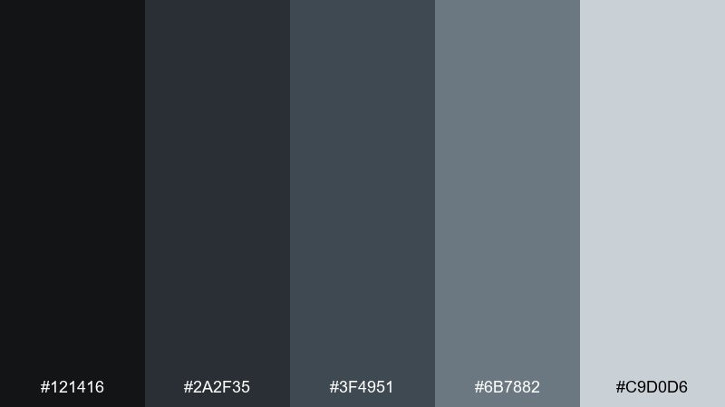 wet asphalt zombie apocalypse color palette with hex codes