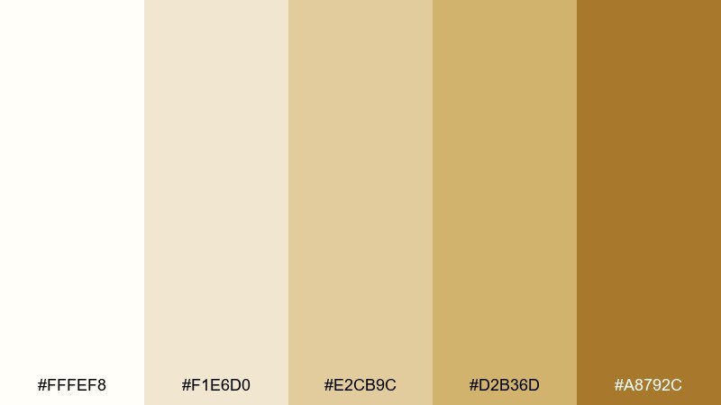 wheatfield sun color palette with hex codes