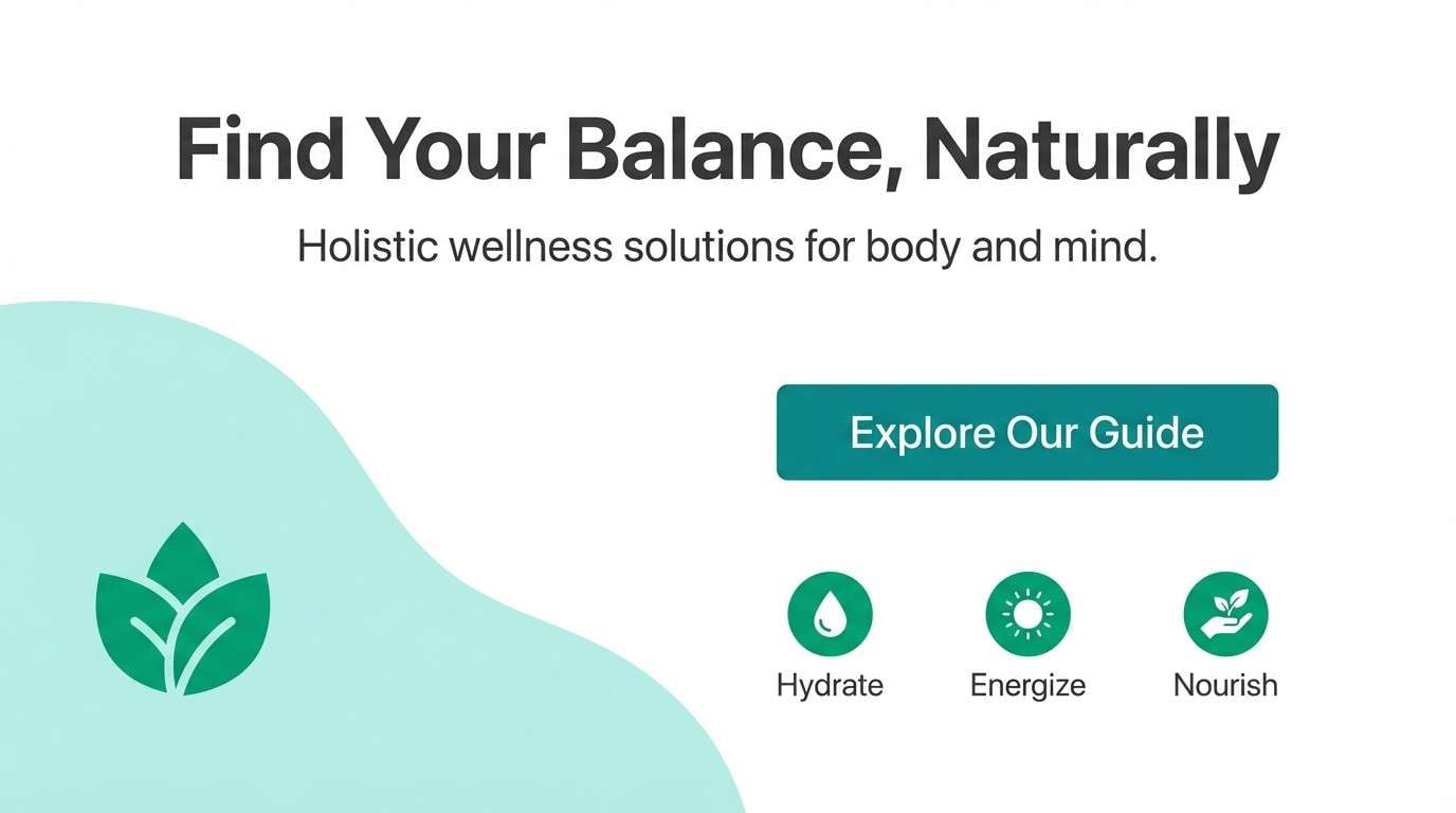 wellness landing page mockup