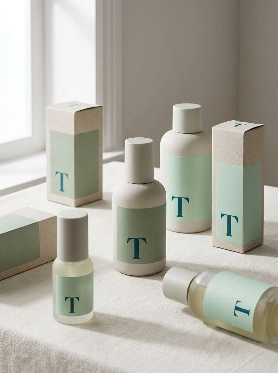 skincare packaging studio shot