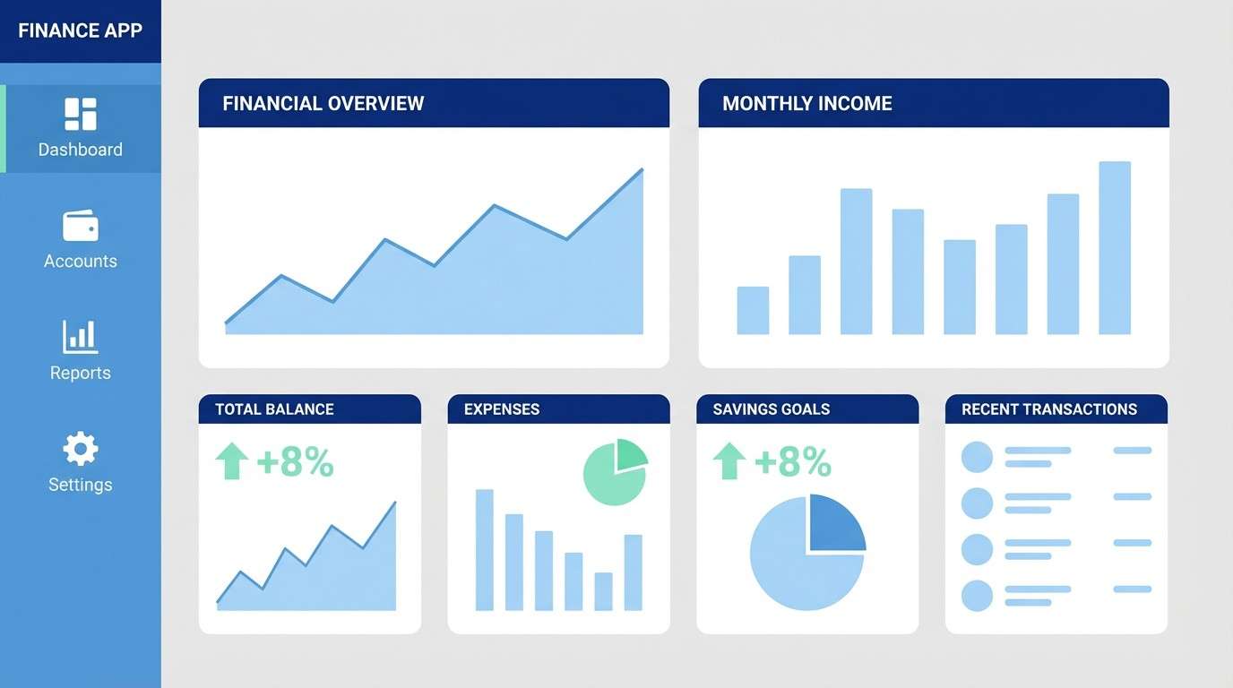 finance dashboard ui cards