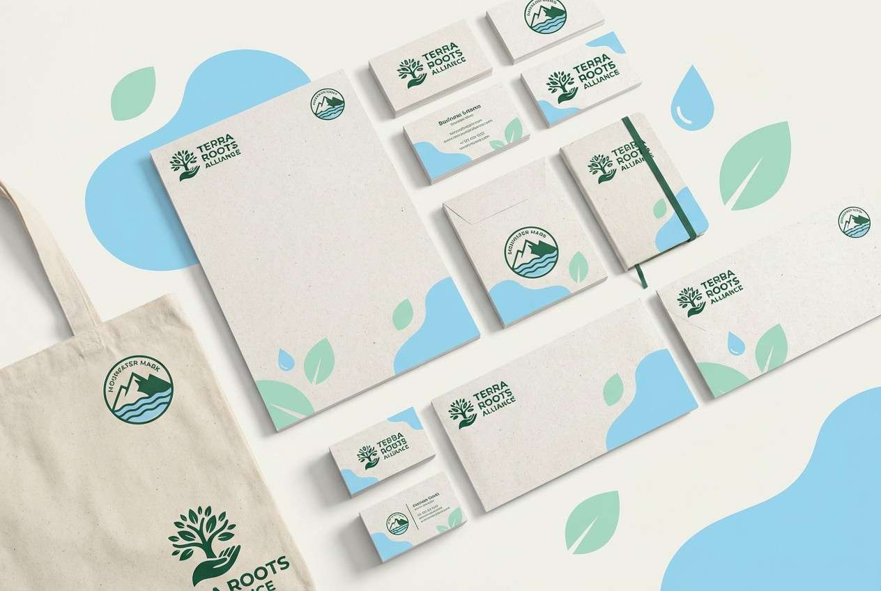 nonprofit stationery branding set