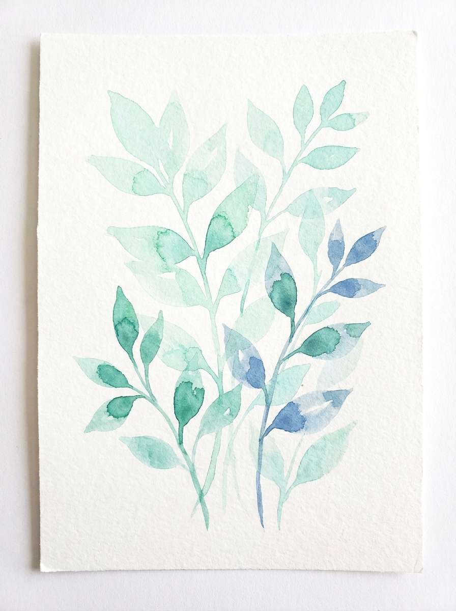 watercolor botanical wall art