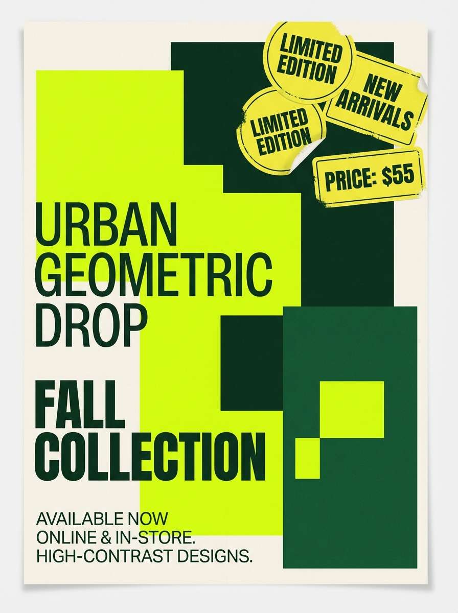 streetwear drop poster