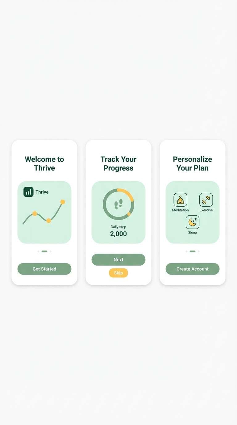 health app onboarding