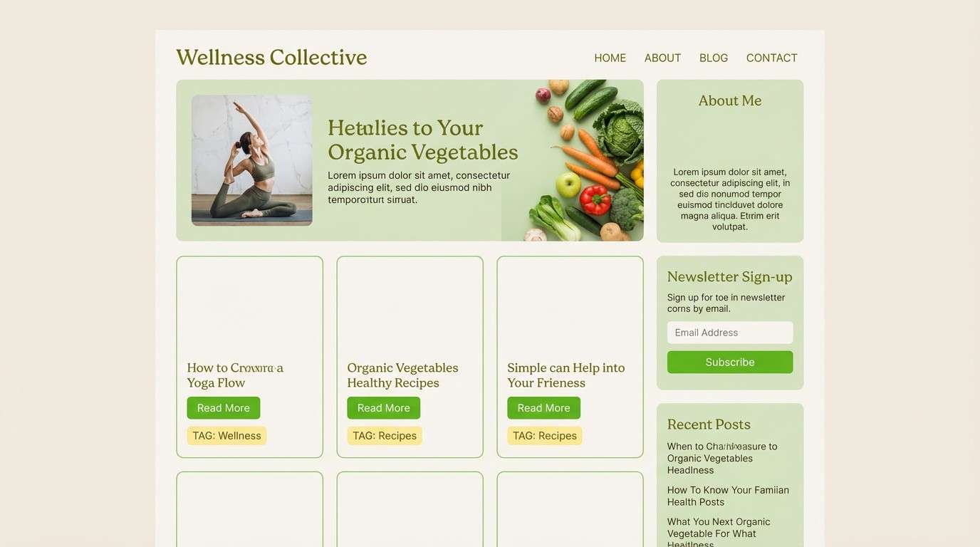 wellness blog homepage