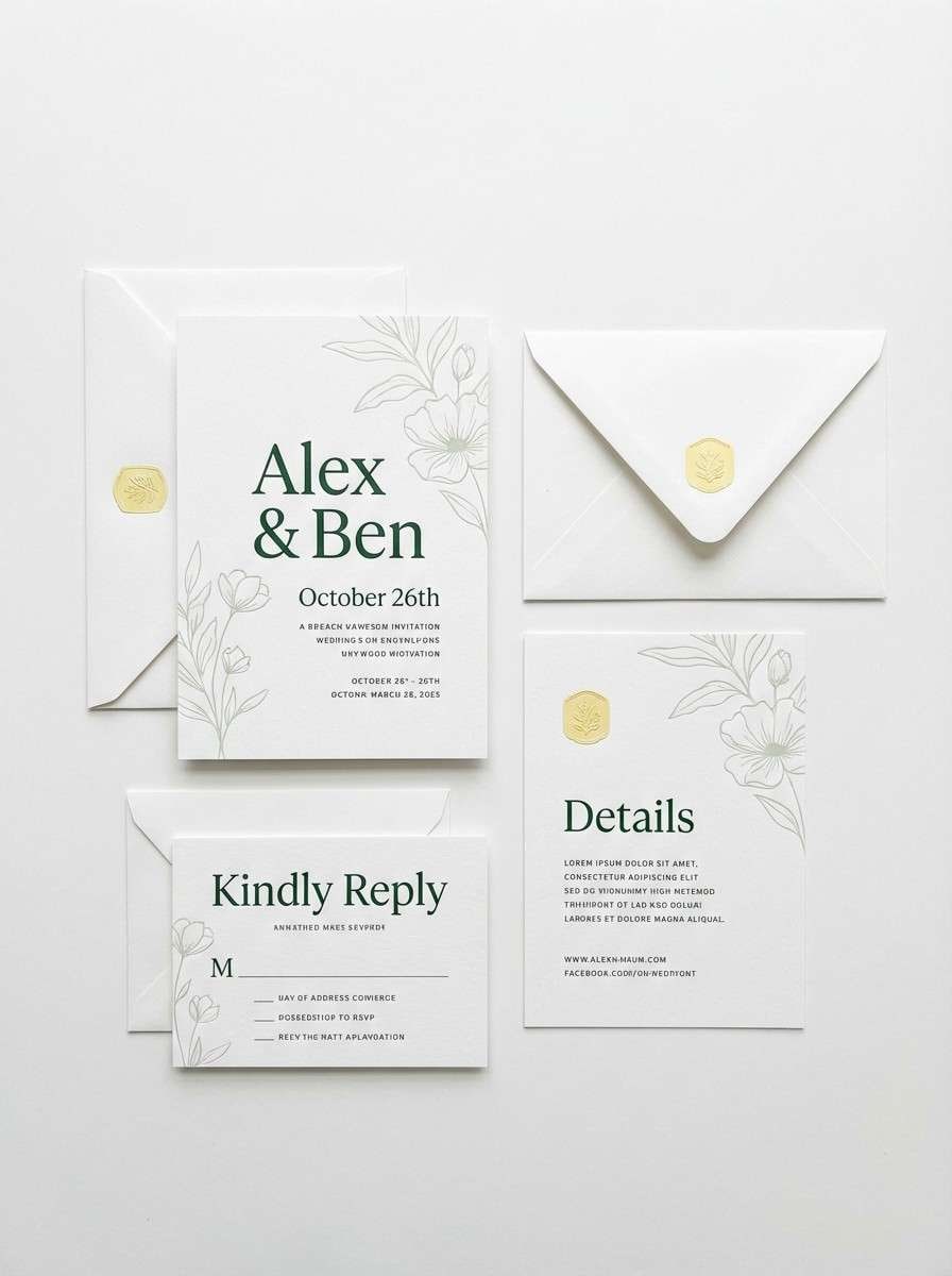 spring wedding invitation