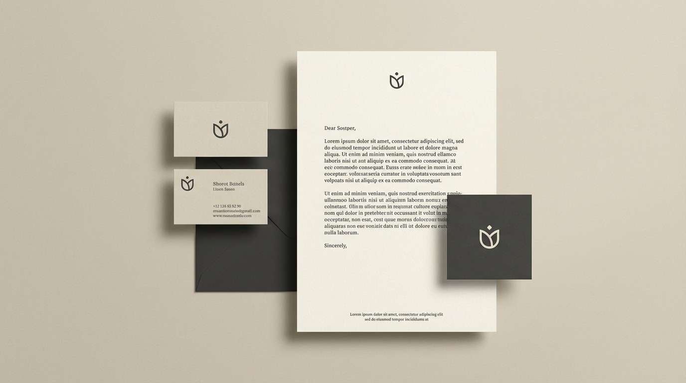 minimal brand stationery mockup
