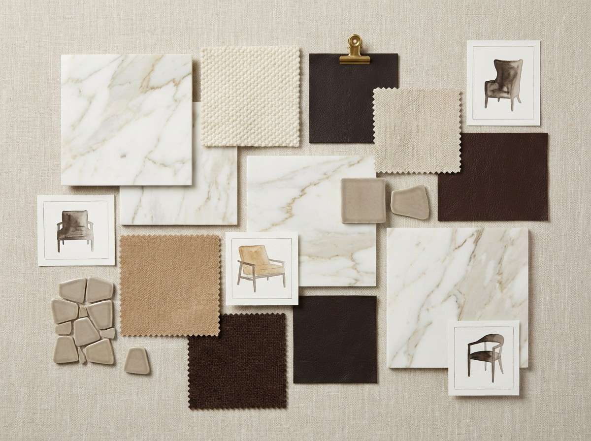 neutral interior mood board
