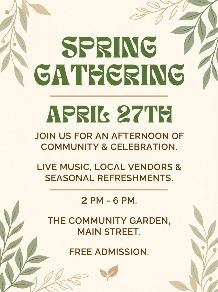 spring event flyer