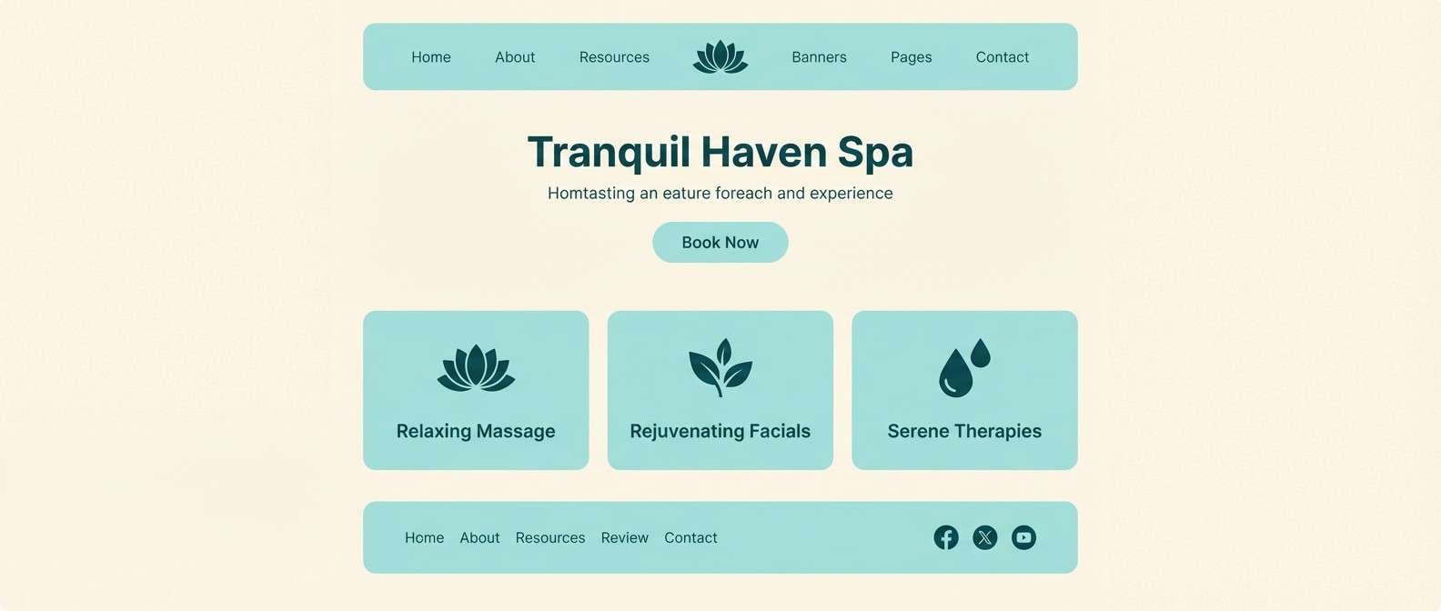 spa landing page ui