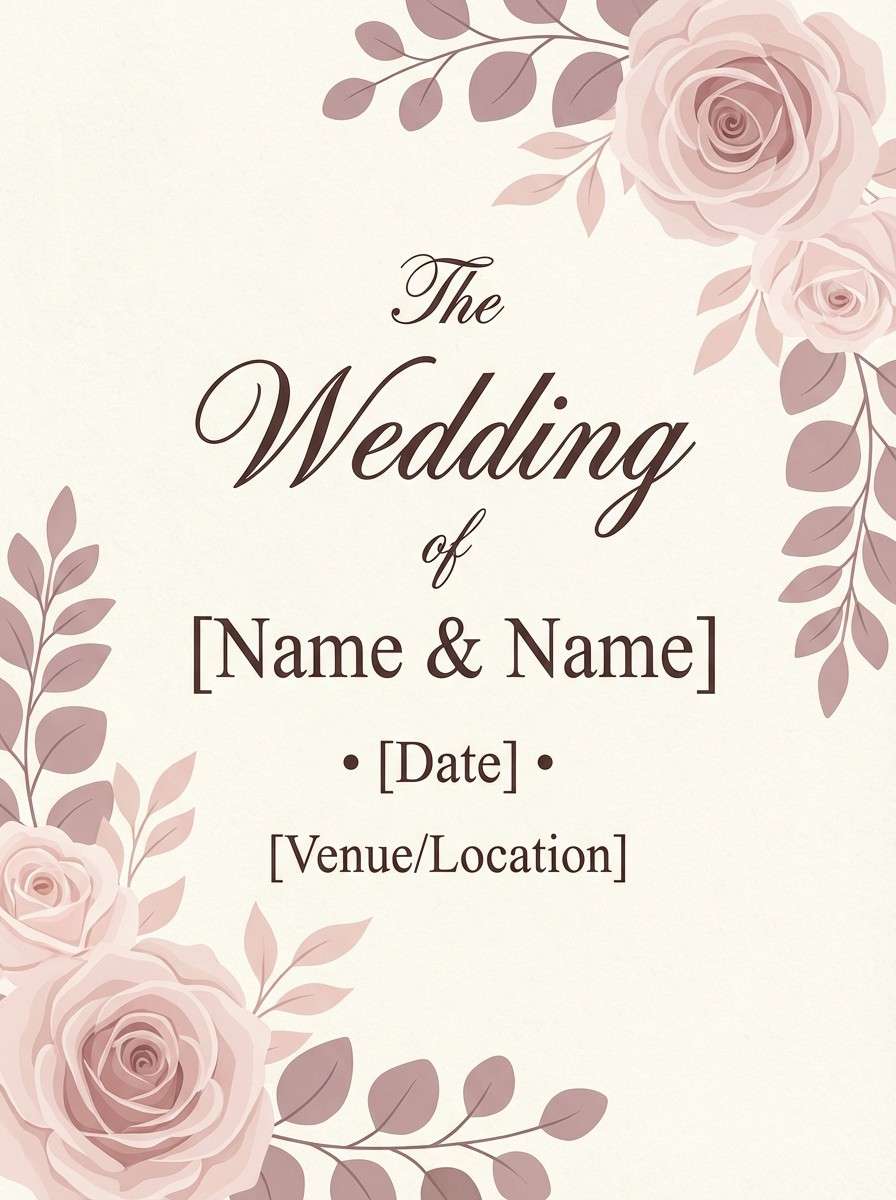 romantic wedding invitation