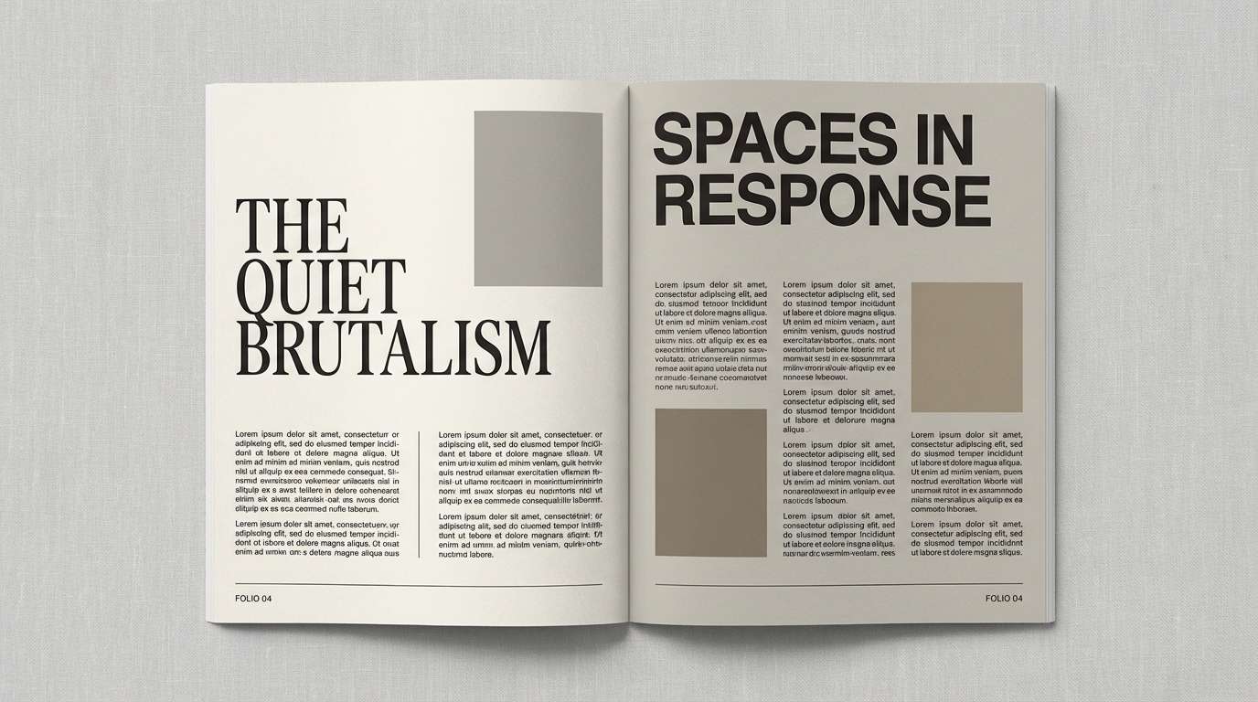 editorial layout in neutrals