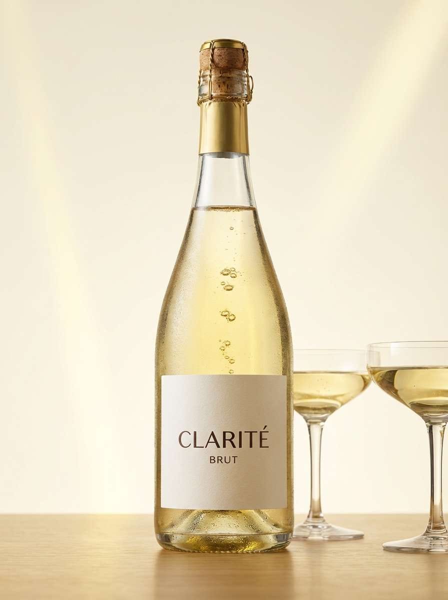 sparkling wine product ad