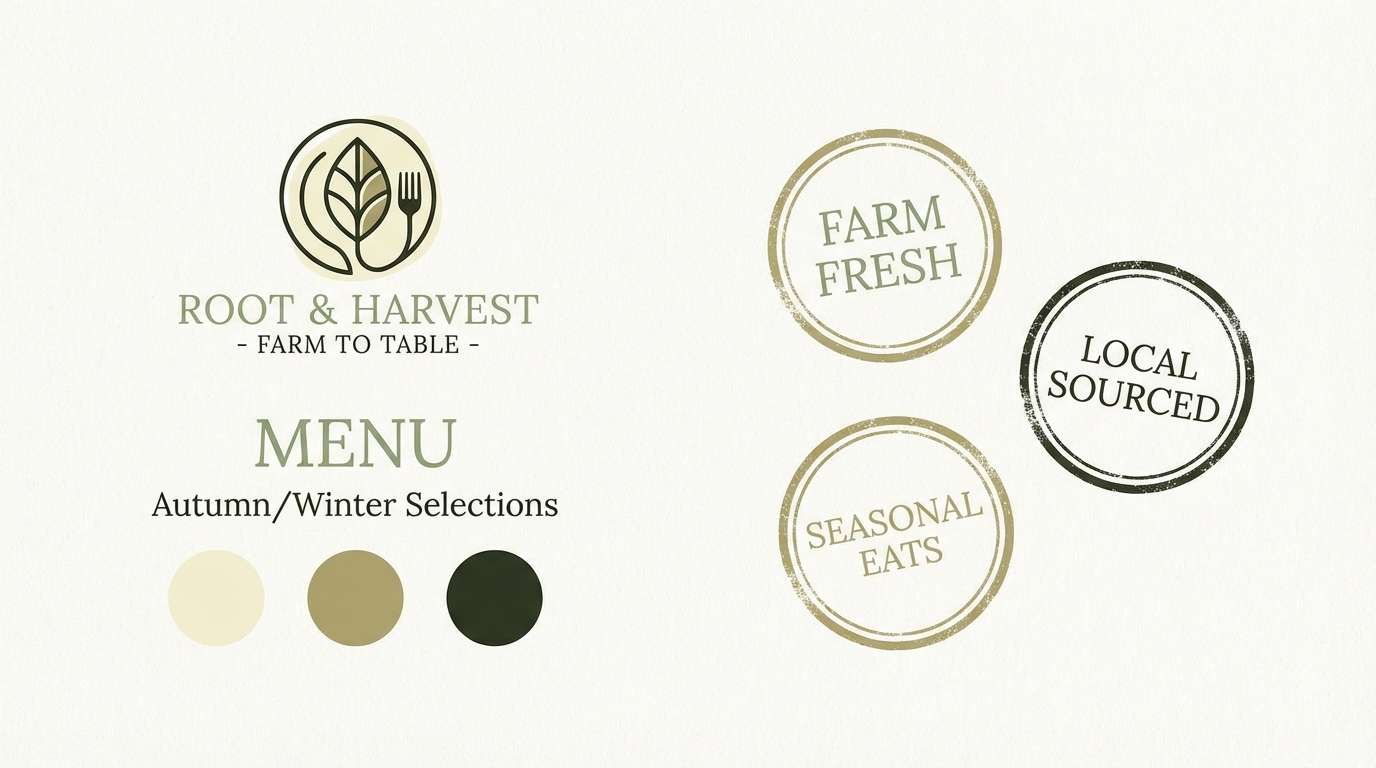 farm restaurant brand identity