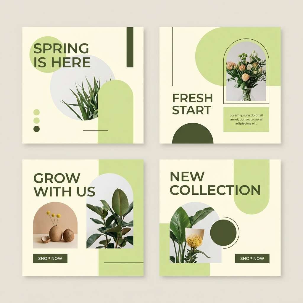 spring social post templates