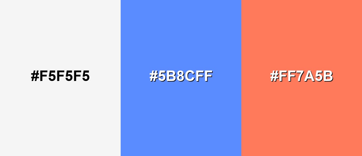 triadic combinations of whitesmoke