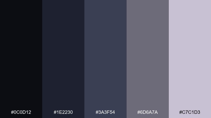 widows ink haunted mansion color palette with hex codes
