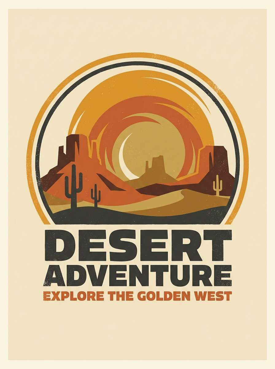 desert travel poster