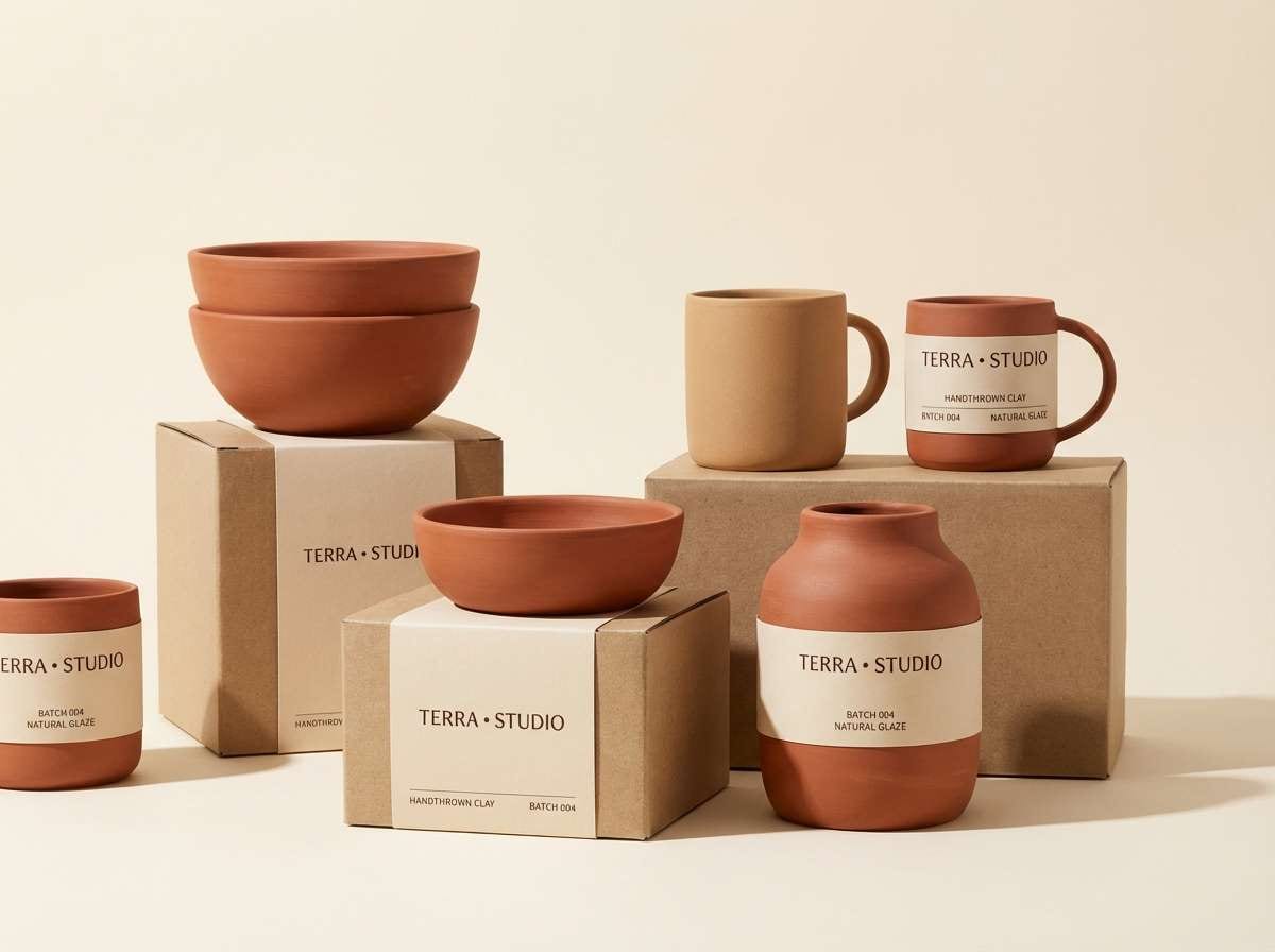 ceramics packaging studio shot