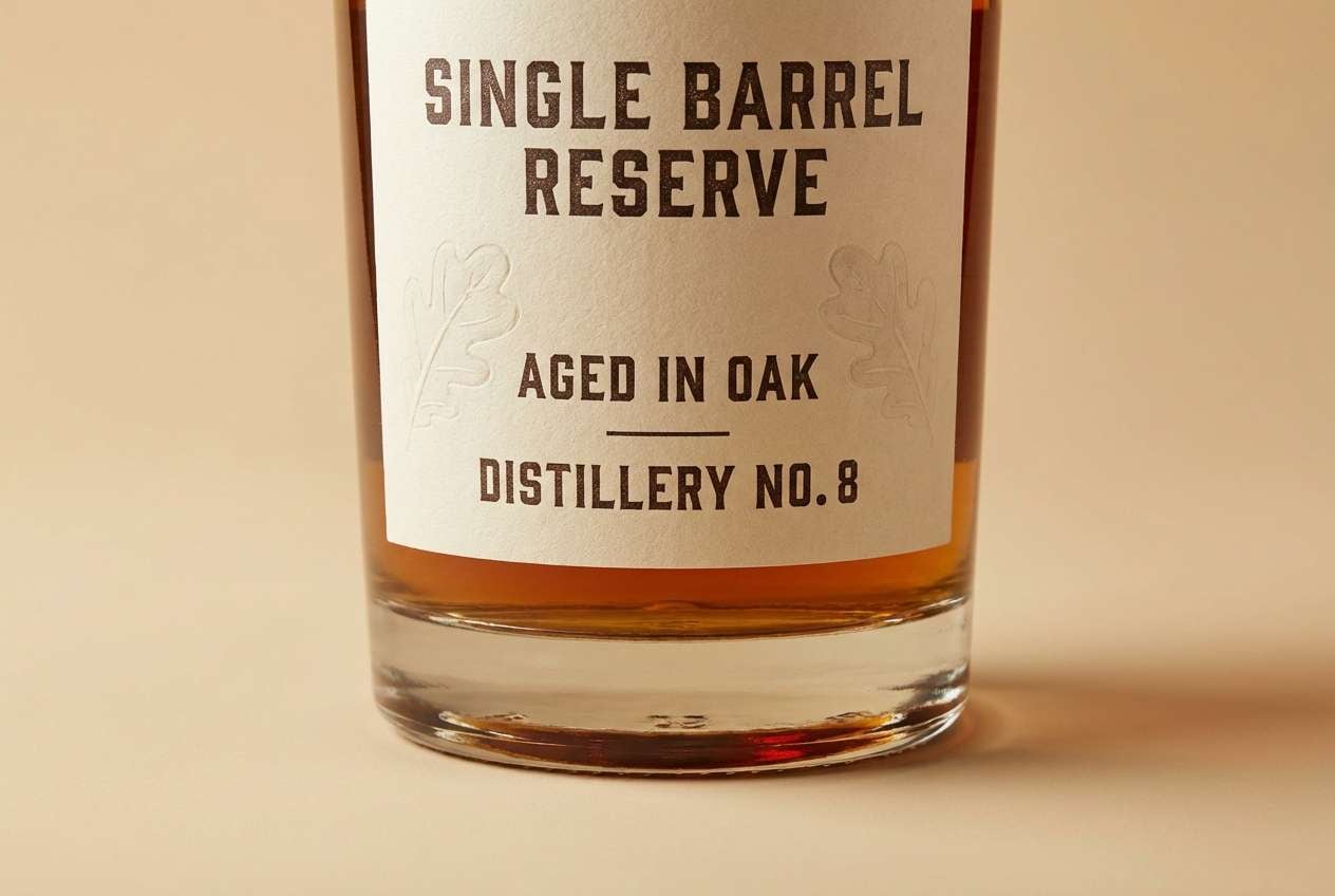 whiskey label mockup