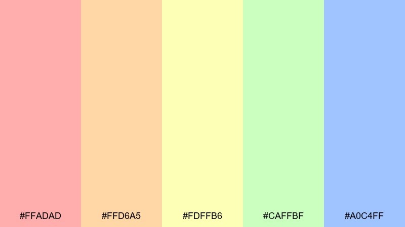 wildflower bandana color palette with hex codes