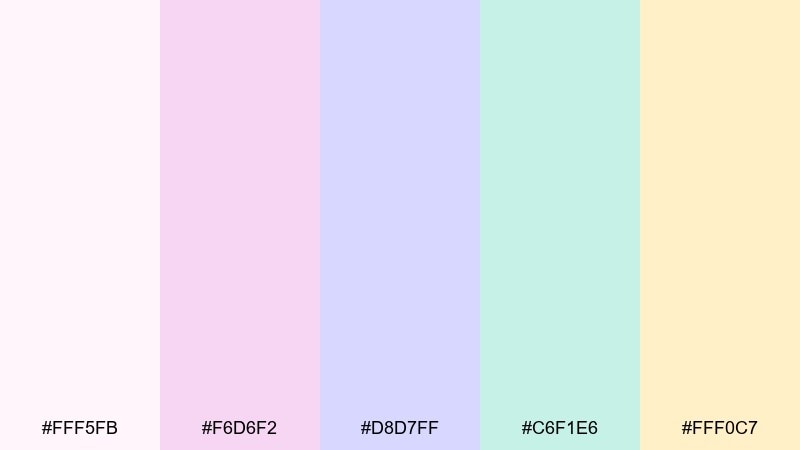 wildflower pastels dreamy color palette with hex codes