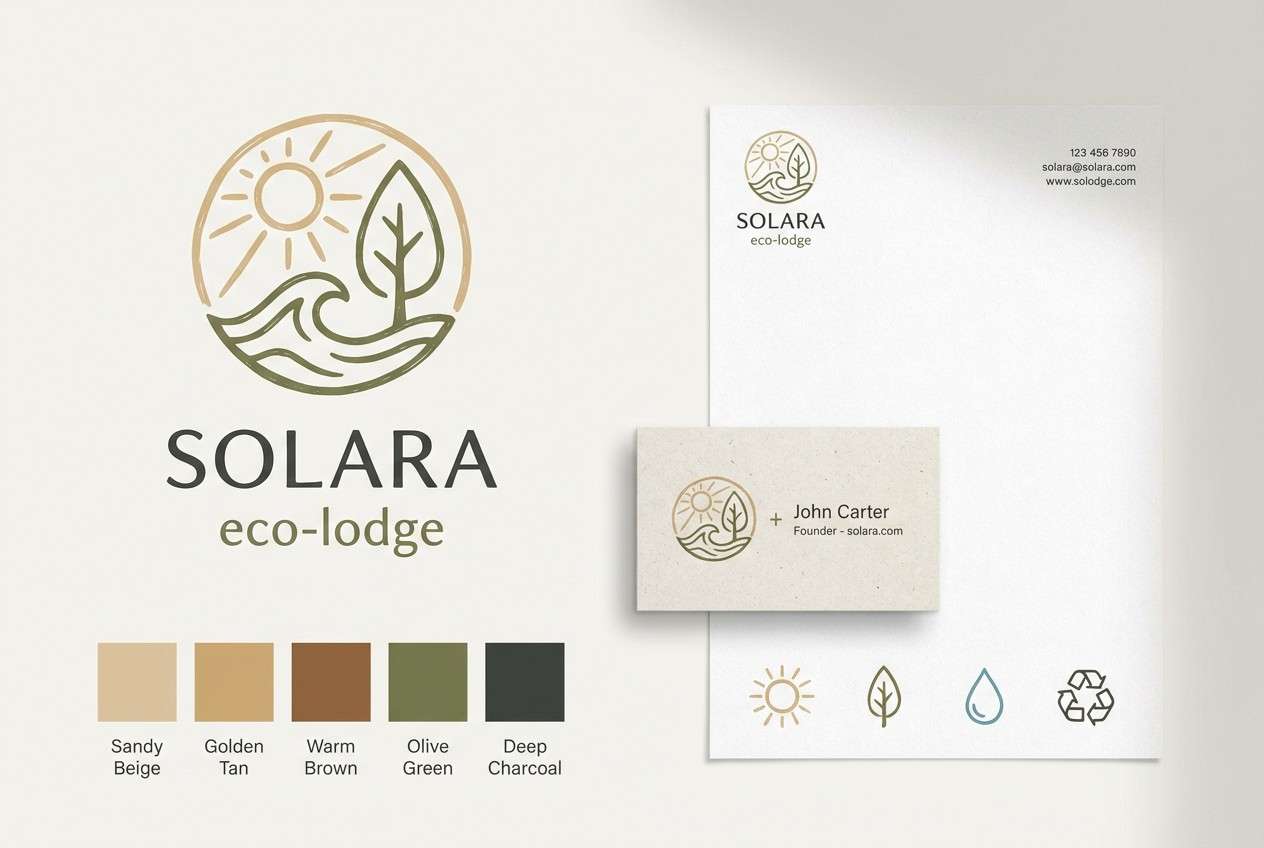 eco lodge brand board