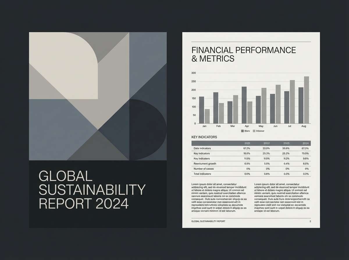 minimal report layout