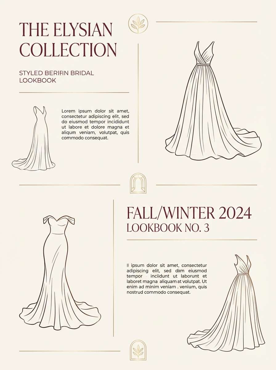 bridal lookbook page