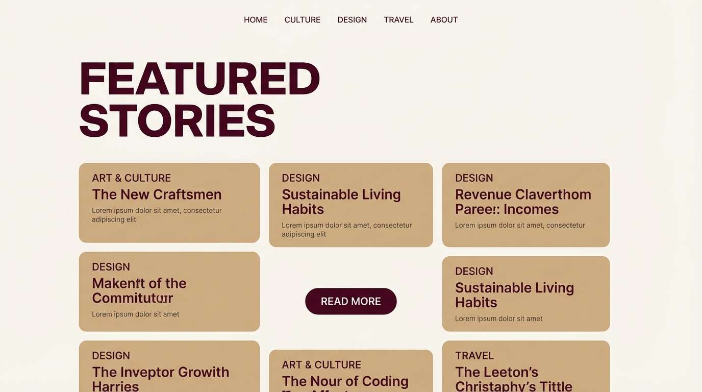 editorial website layout