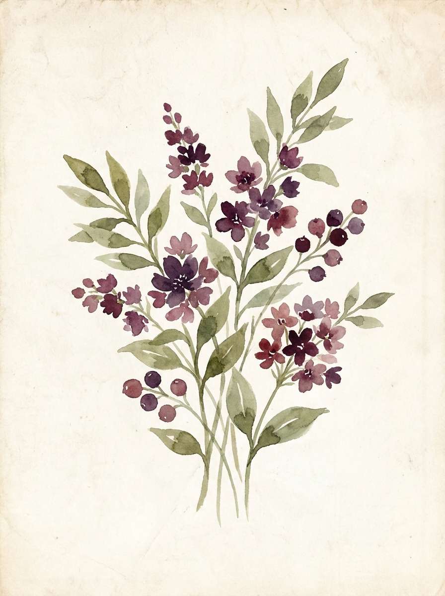 watercolor botanical print