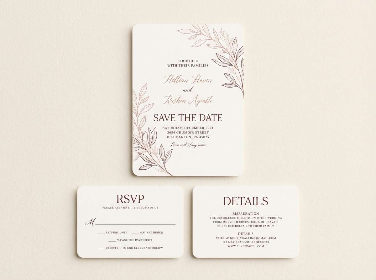 wedding invitation set