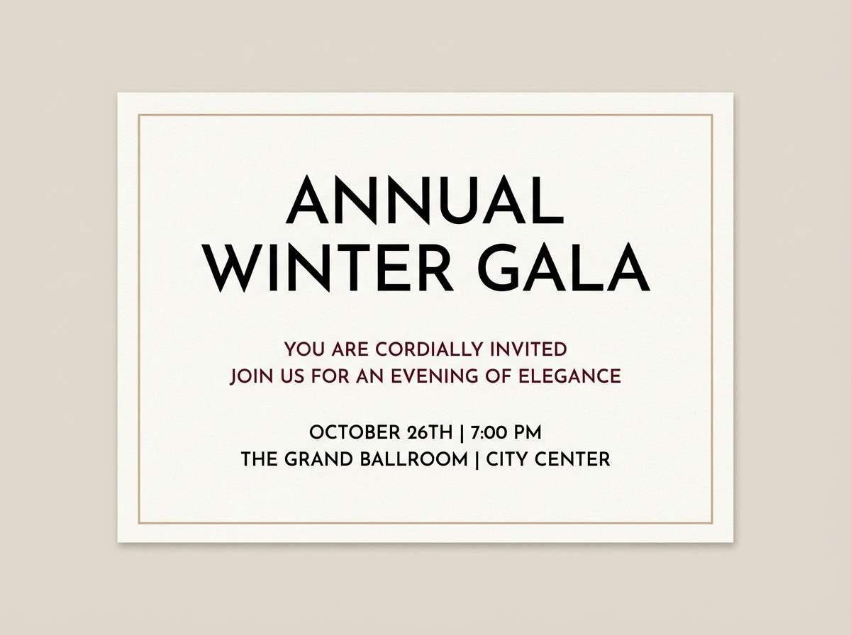 gala invitation design