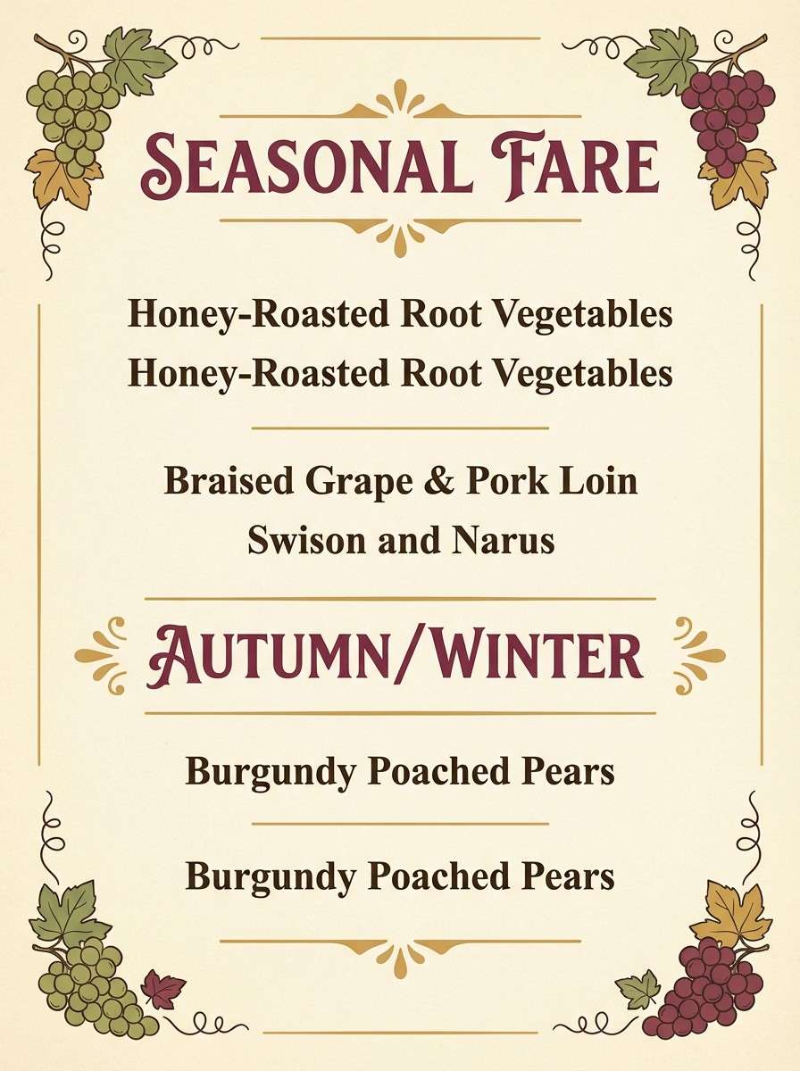 seasonal menu design